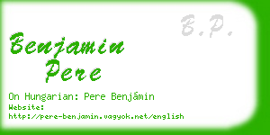 benjamin pere business card