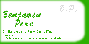 benjamin pere business card